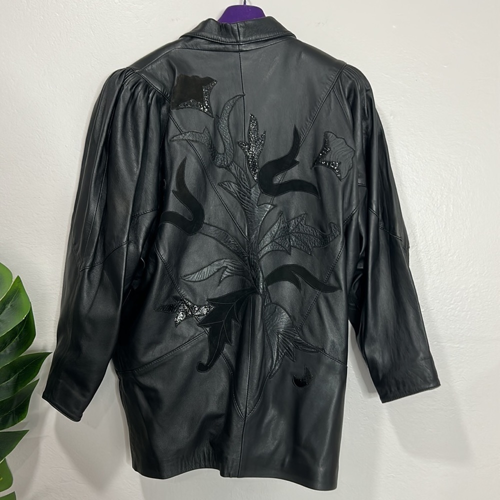 Ted lapidus • vintage boutique haute couture leather jacket